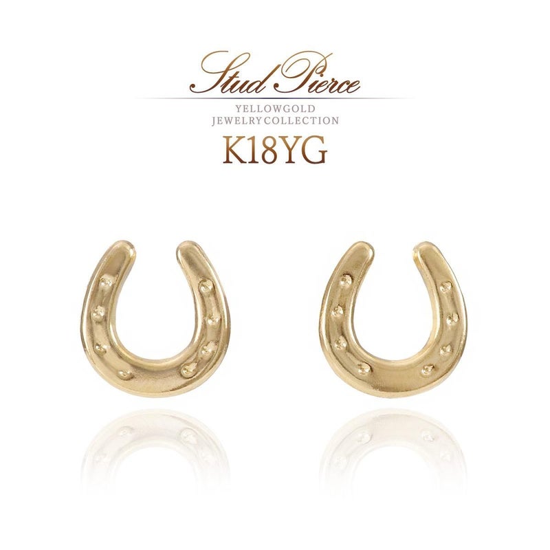 K18YG 馬蹄（ホースシュー）ピアス_01