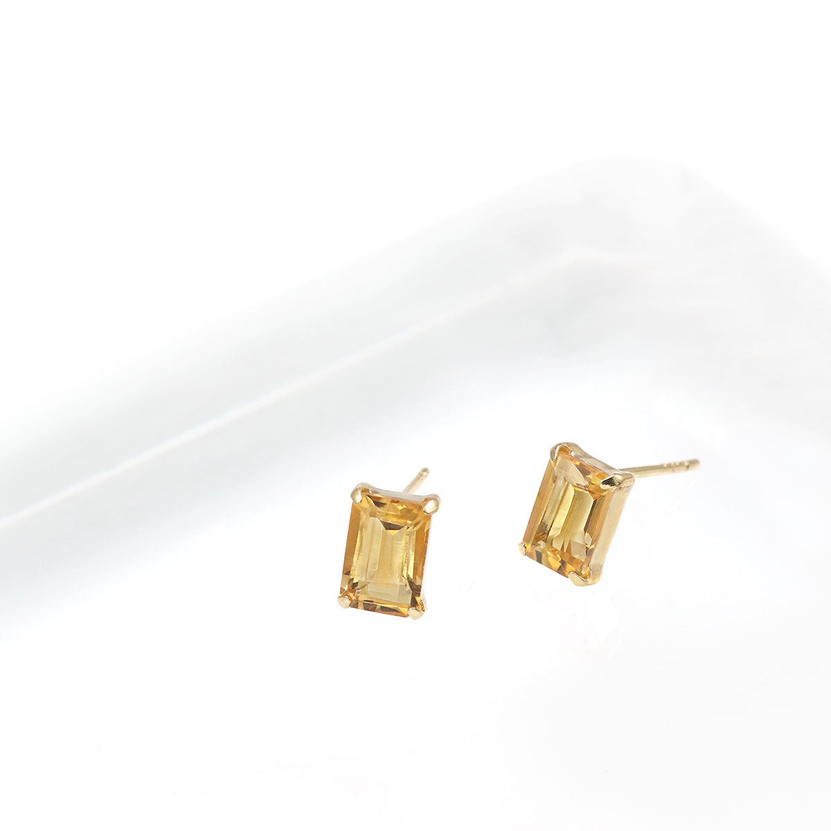 K18YG シトリン ピアス 11月誕生石_02