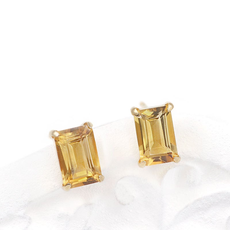 K18YG シトリン ピアス 11月誕生石_03