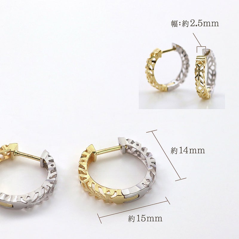 K18 リバーシブル フープピアス_11