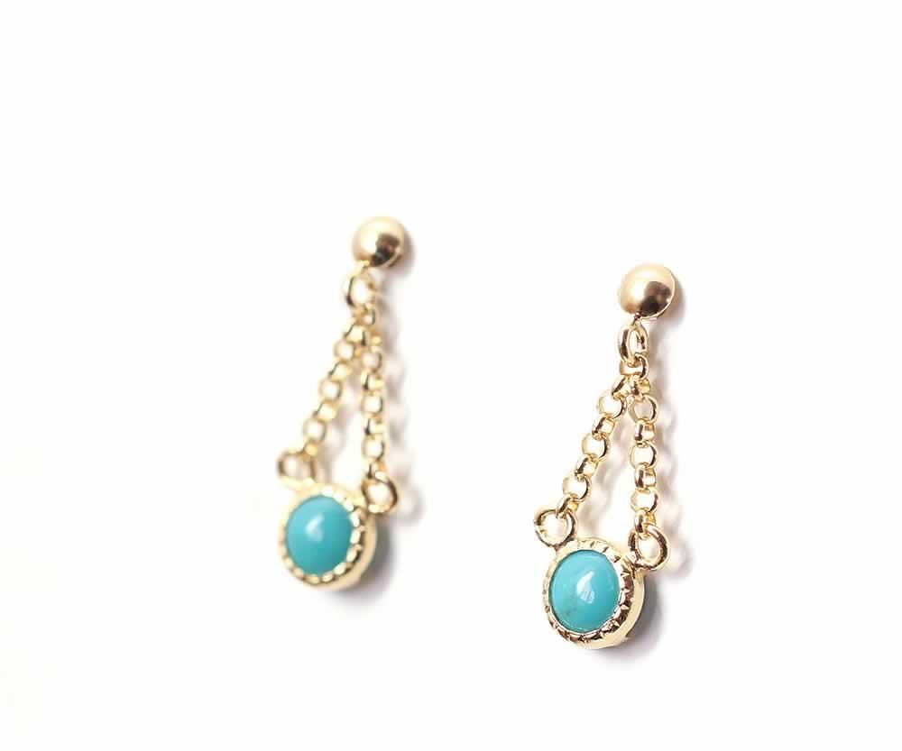 K18YG ターコイズ ピアス_02