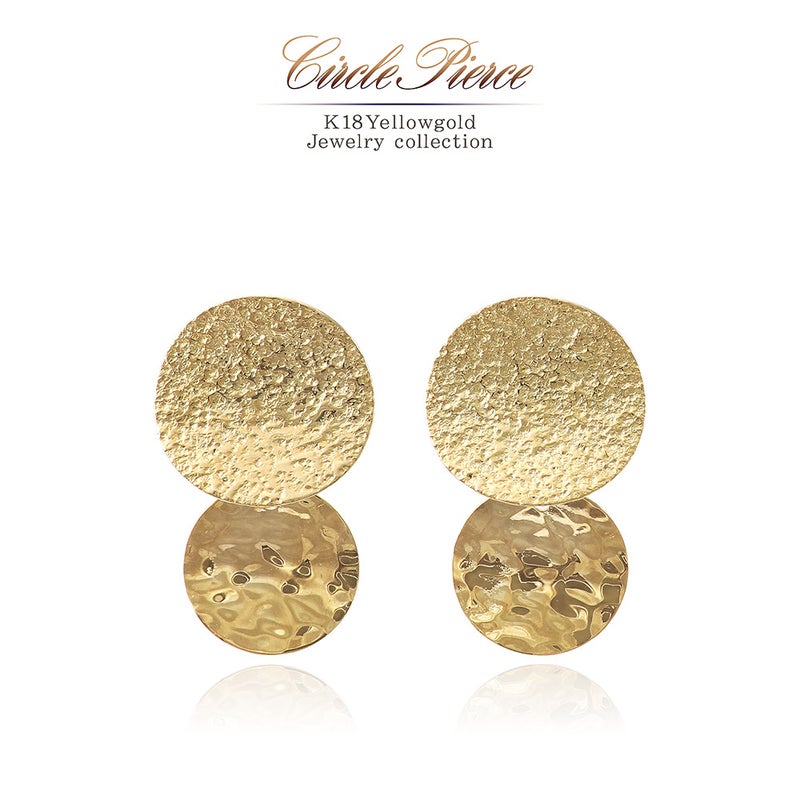 K18YG ダブルサークル ピアス_01