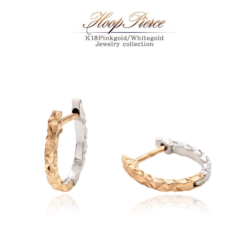K18PG/K18WG リバーシブル フープピアス_01