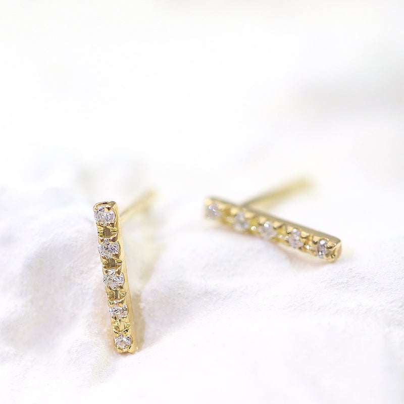 K18YG ダイヤモンド バーピアス_02