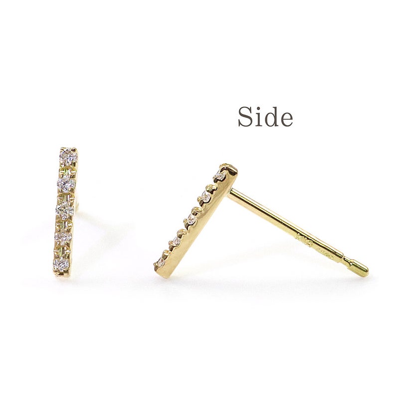 K18YG ダイヤモンド バーピアス_09