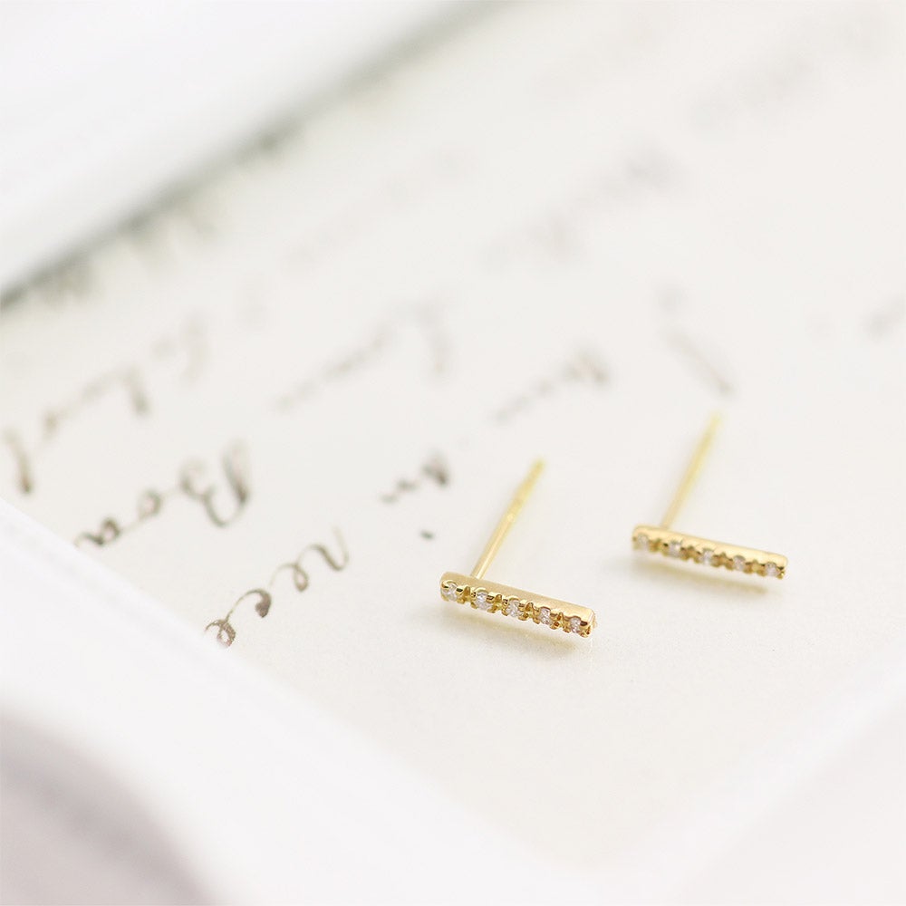 K18YG ダイヤモンド バーピアス_10