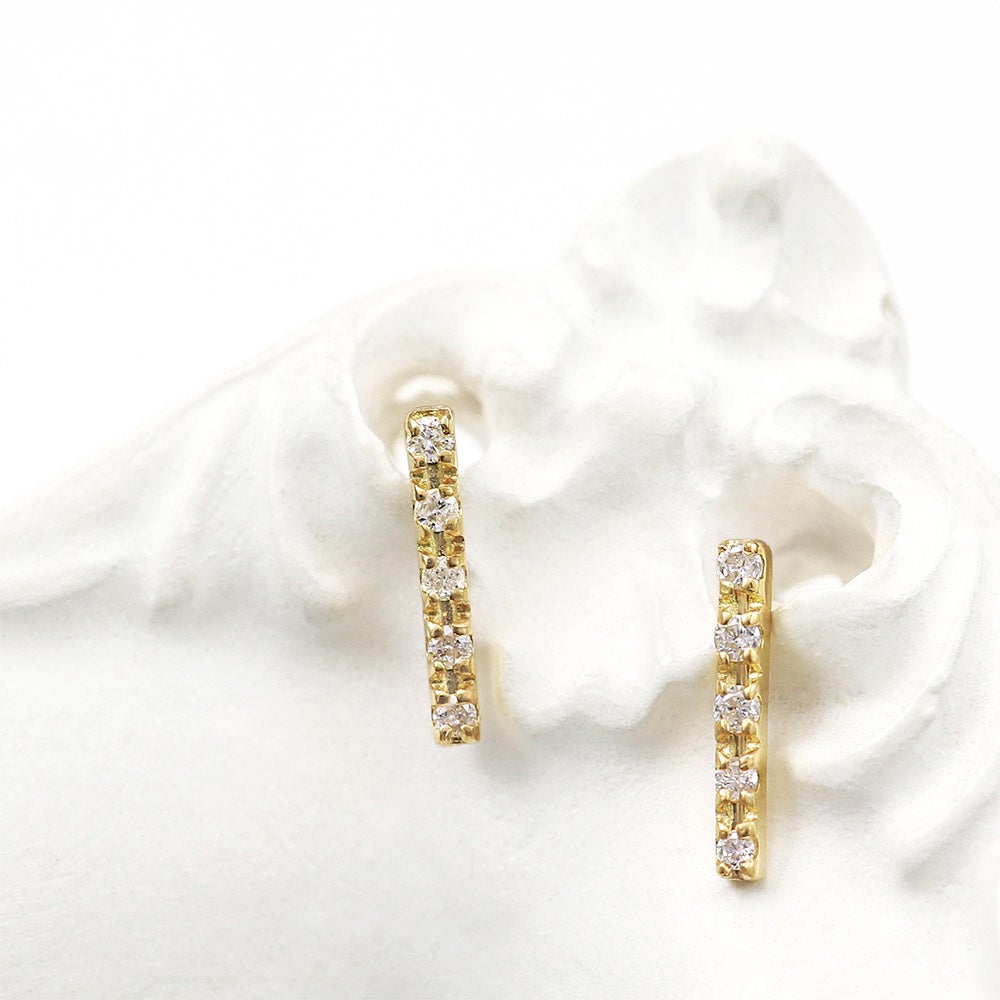 K18YG ダイヤモンド バーピアス_12