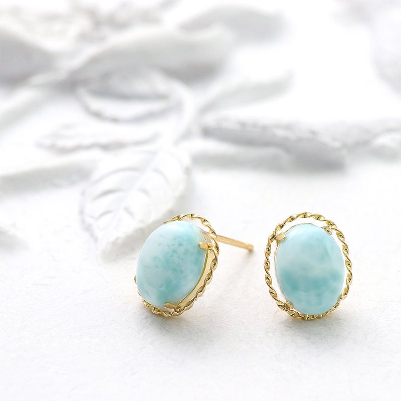 K18YG ラリマー ピアス_02