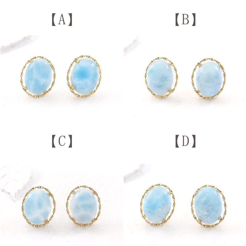 K18YG ラリマー ピアス_04