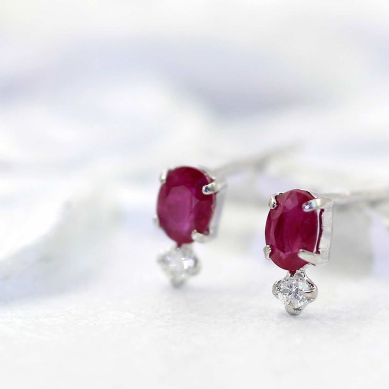 K18WG ルビー＆ダイヤモンド ピアス_02