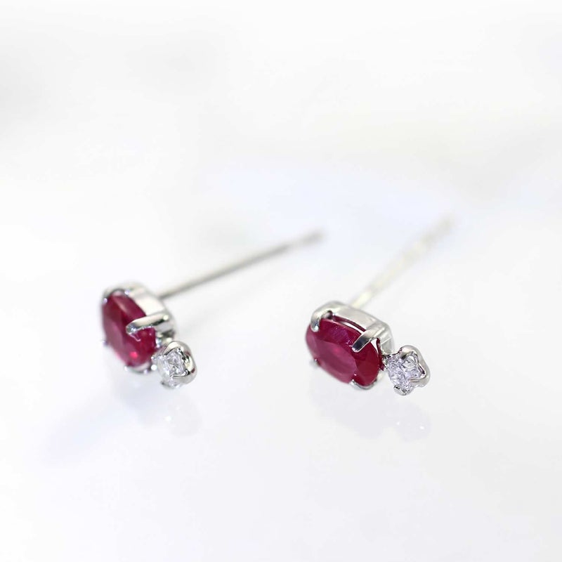 K18WG ルビー＆ダイヤモンド ピアス_03