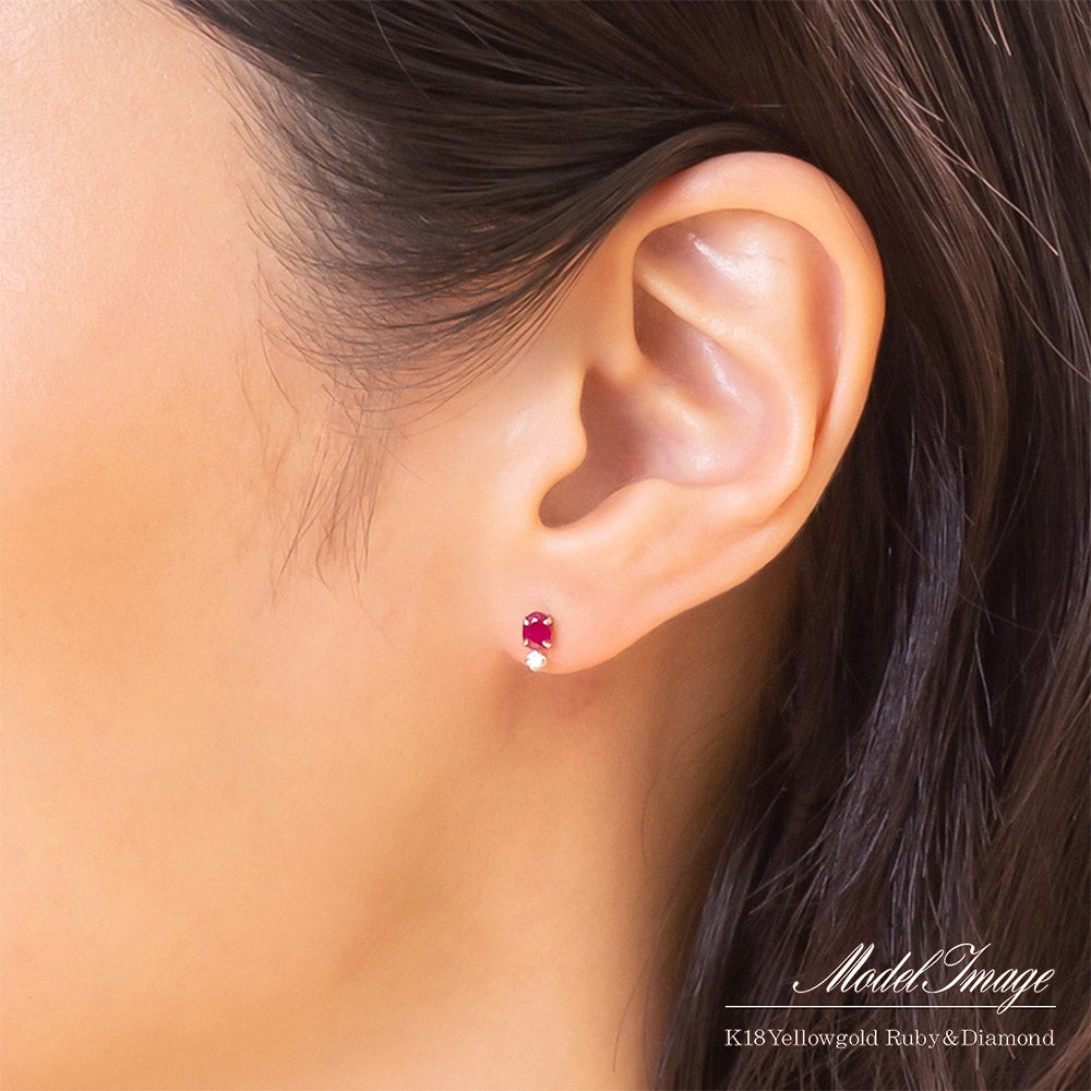 K18WG ルビー＆ダイヤモンド ピアス_04