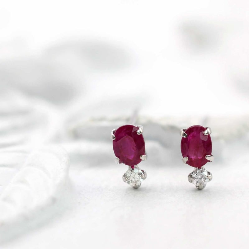 K18WG ルビー＆ダイヤモンド ピアス_09