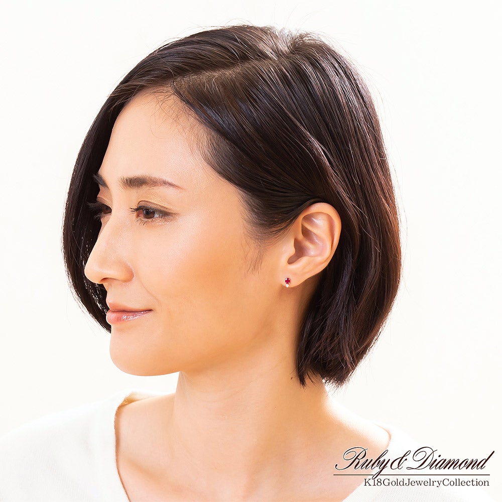 K18WG ルビー＆ダイヤモンド ピアス_10