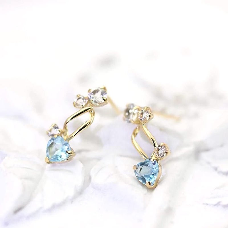 K18YG ブルートパーズ＆ホワイトトパーズ ハートピアス_02