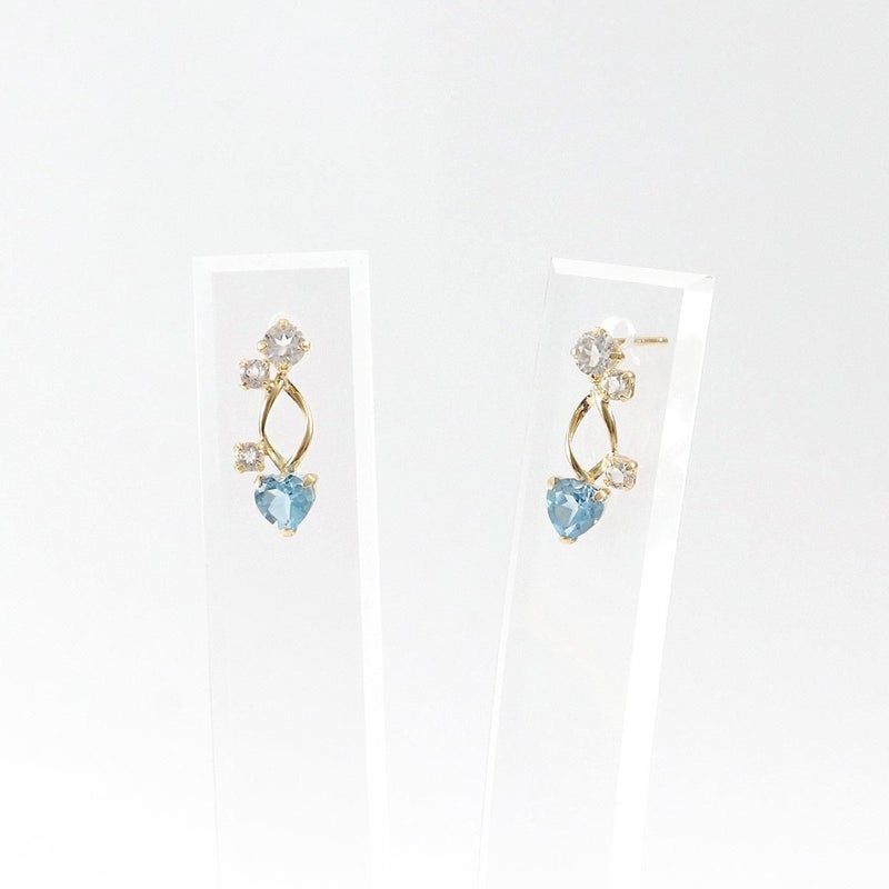 K18YG ブルートパーズ＆ホワイトトパーズ ハートピアス_03