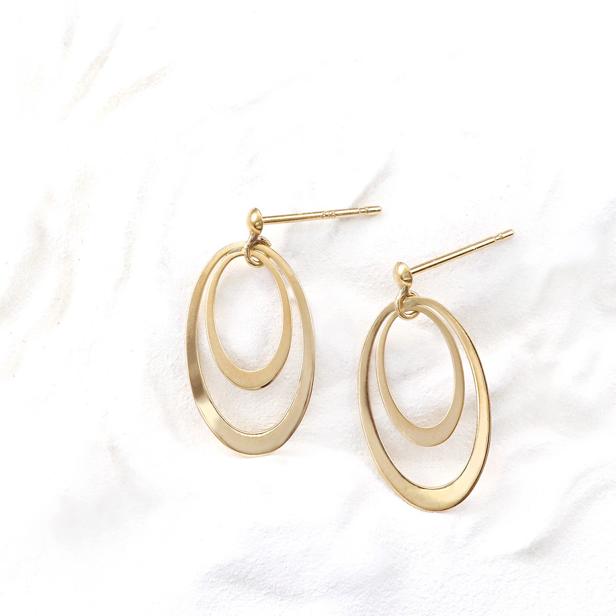 K18YG オーバルモチーフ ピアス_02