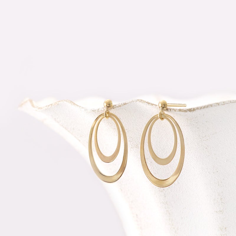 K18YG オーバルモチーフ ピアス_03