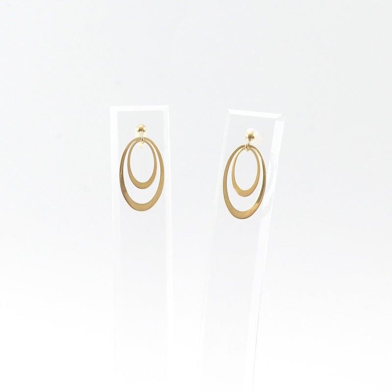 K18YG オーバルモチーフ ピアス_09