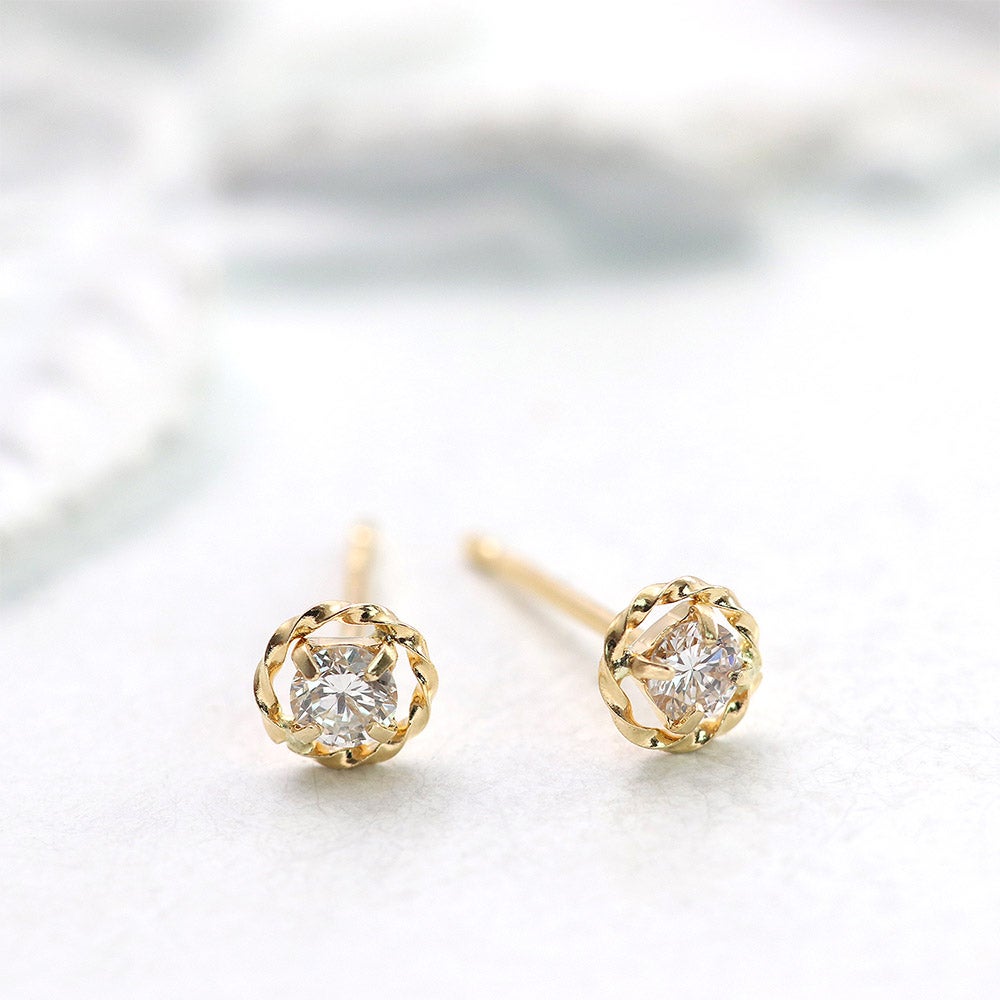 K18YG ダイヤモンド ピアス_02