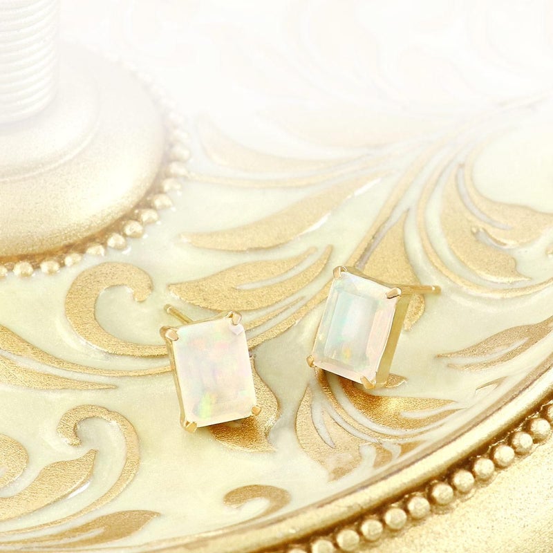 K18YG オパールピアス 10月誕生石_03