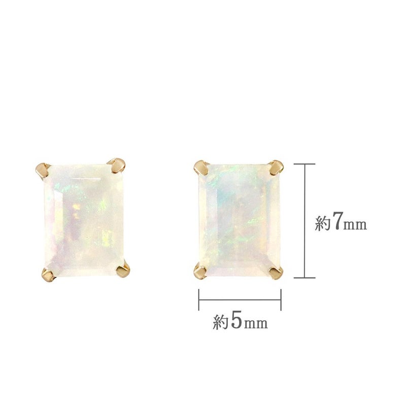 K18YG オパールピアス 10月誕生石_05