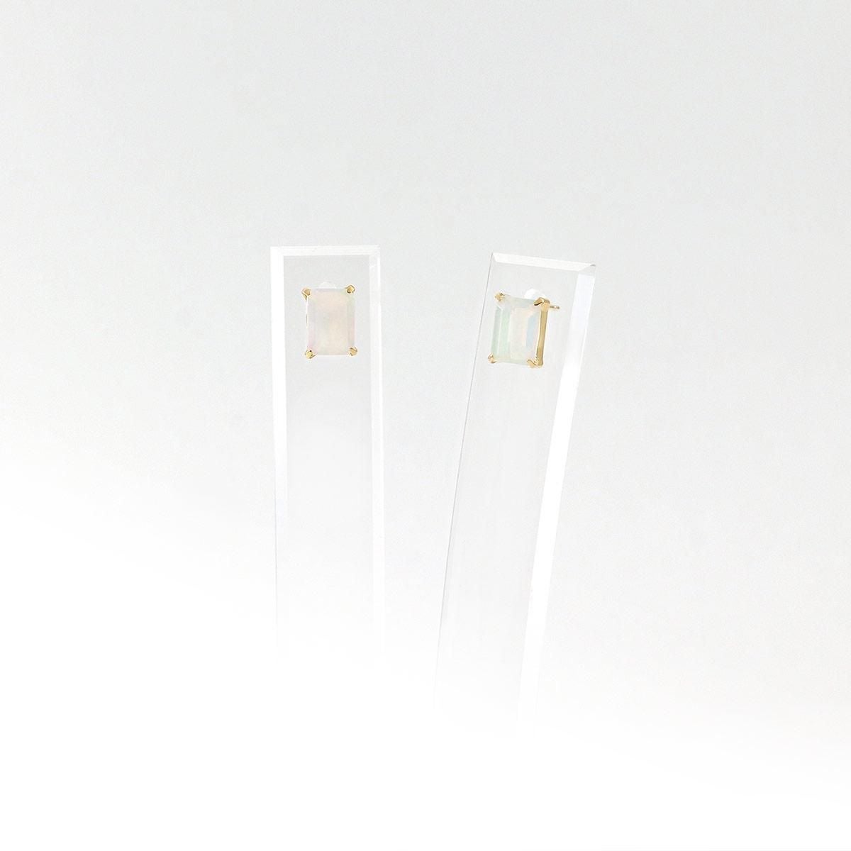 K18YG オパールピアス 10月誕生石_10