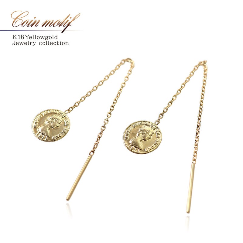 K18YG コイン アメリカンピアス_01