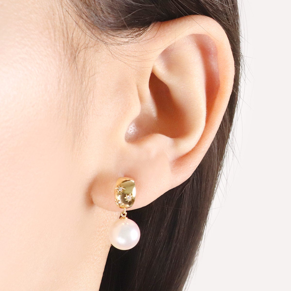 K18YG アコヤ真珠＆ダイヤモンド ピアス_05