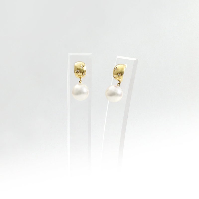 K18YG アコヤ真珠＆ダイヤモンド ピアス_10