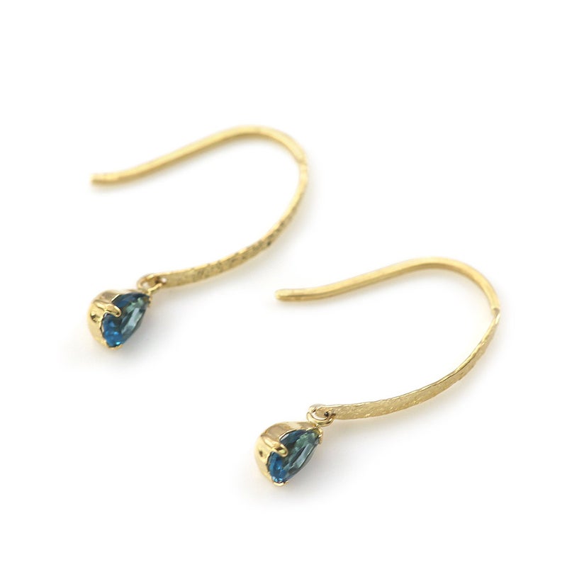 K18YG ロンドンブルートパーズ フックピアス 11月誕生石_03