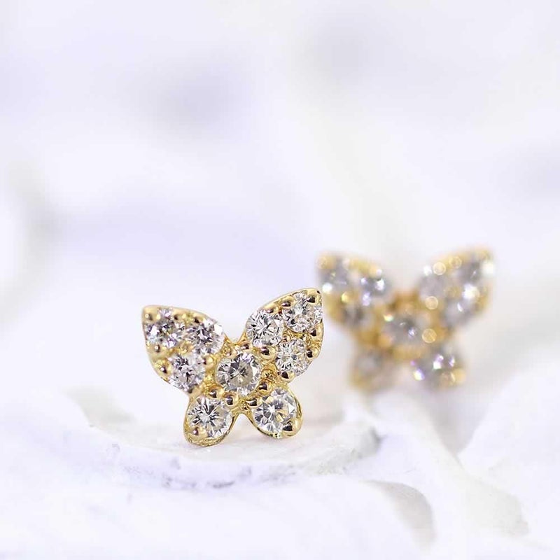 K18YG ダイヤモンド バタフライピアス_02