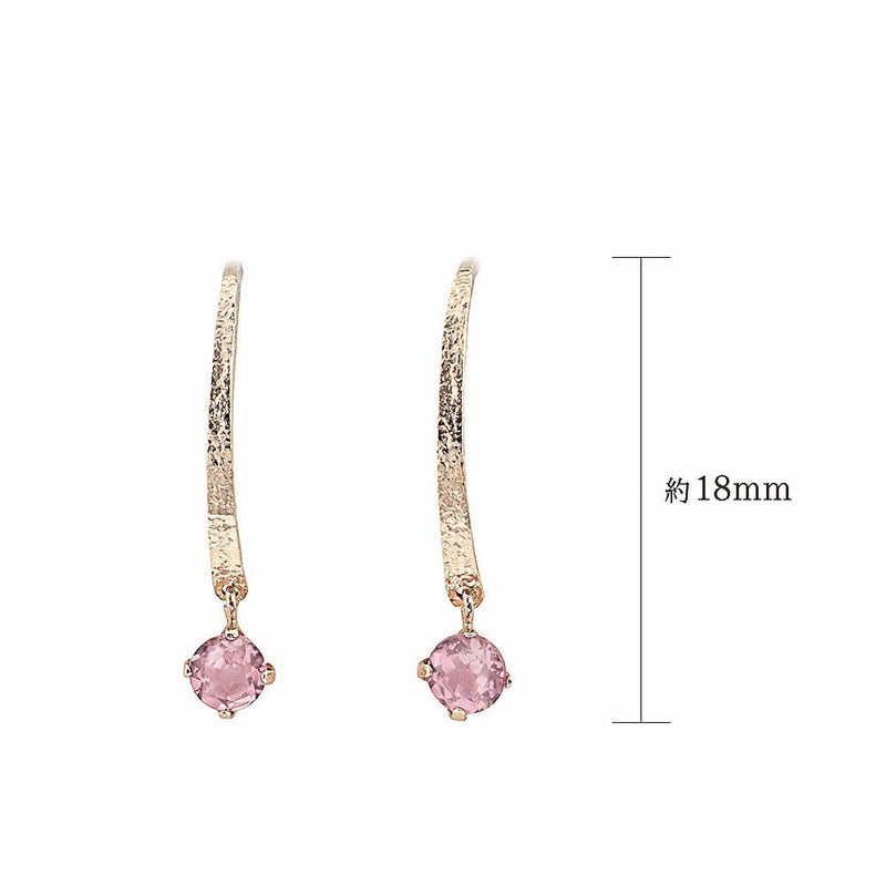 K18PG ピンクトルマリン フックピアス_04