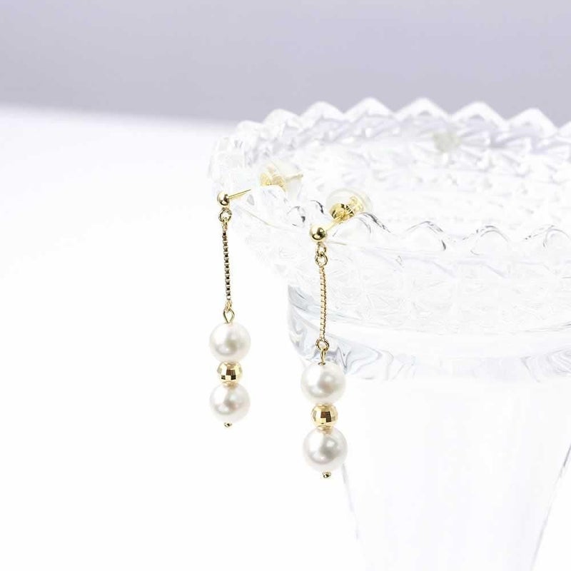 K18 アコヤ真珠 ロングピアス_02