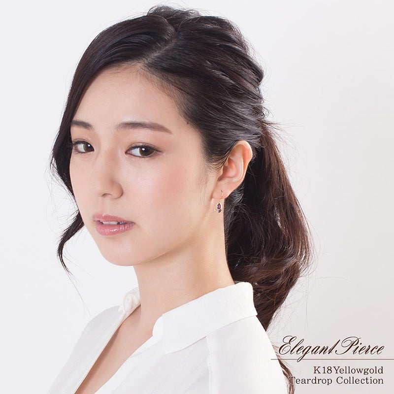 K18YG アメジスト&タンザナイト&アイオライト ピアス_05