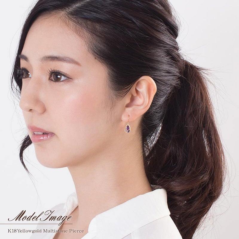 K18YG アメジスト&タンザナイト&アイオライト ピアス_10