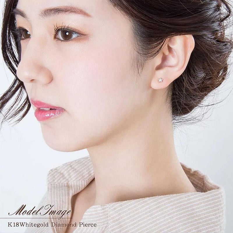K18WG ダイヤモンド スターピアス_09