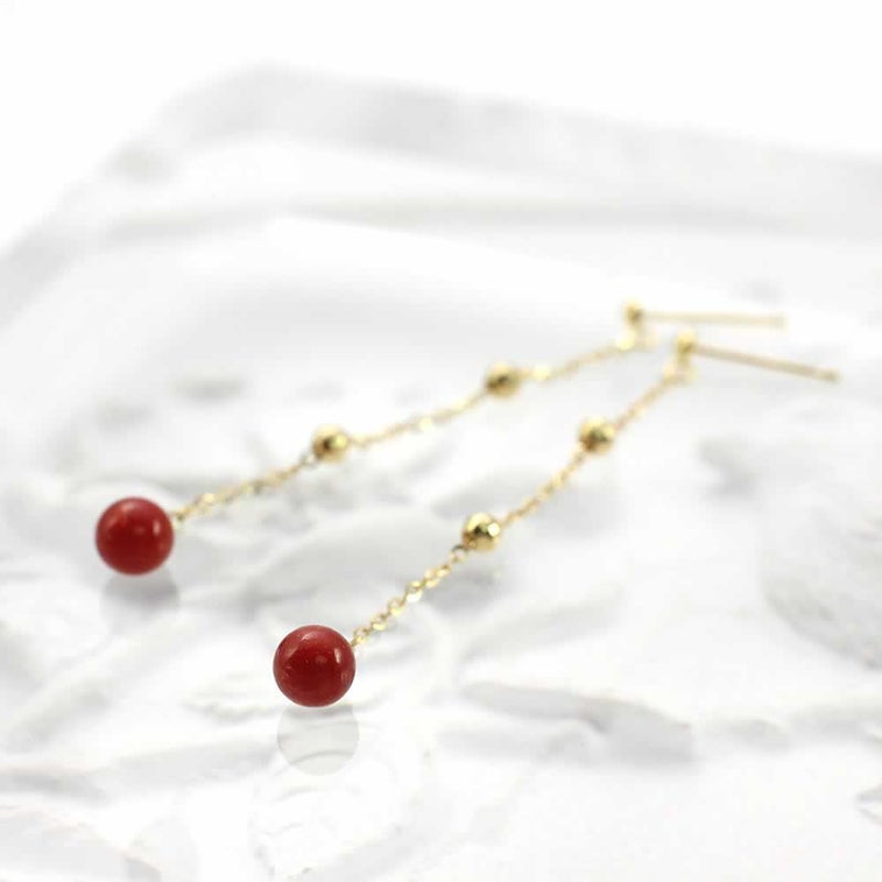 K18YG 珊瑚 ピアス_02