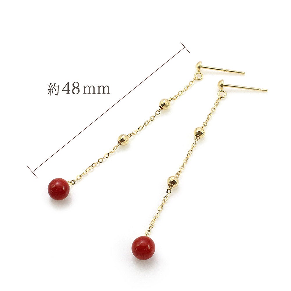 K18YG 珊瑚 ピアス_05