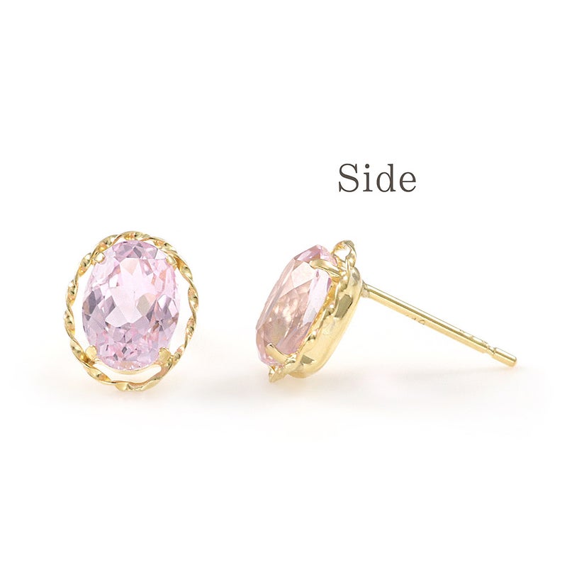 K18YG クンツァイト ピアス 9月 誕生石_10