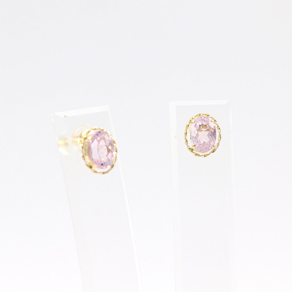 K18YG クンツァイト ピアス 9月 誕生石_14