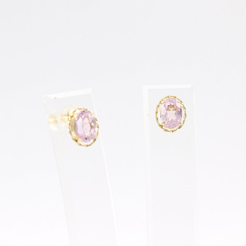 K18YG クンツァイト ピアス 9月 誕生石_14