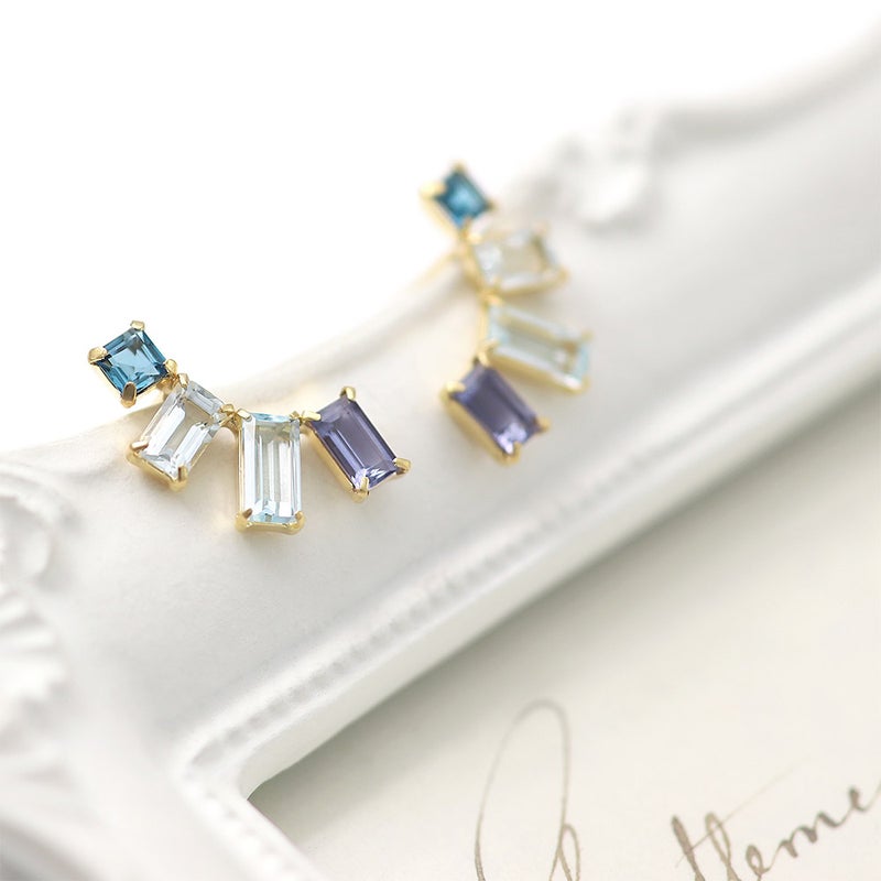 K18YG マルチストーン ピアス_04