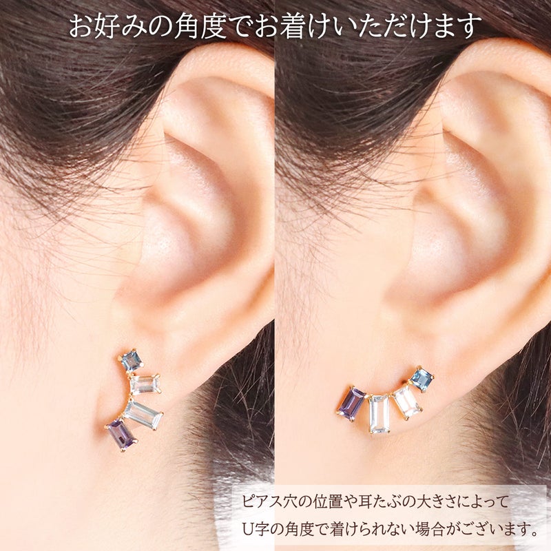 K18YG マルチストーン ピアス_05