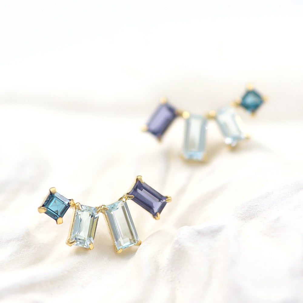 K18YG マルチストーン ピアス_09