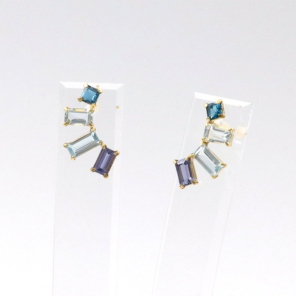 K18YG マルチストーン ピアス_13