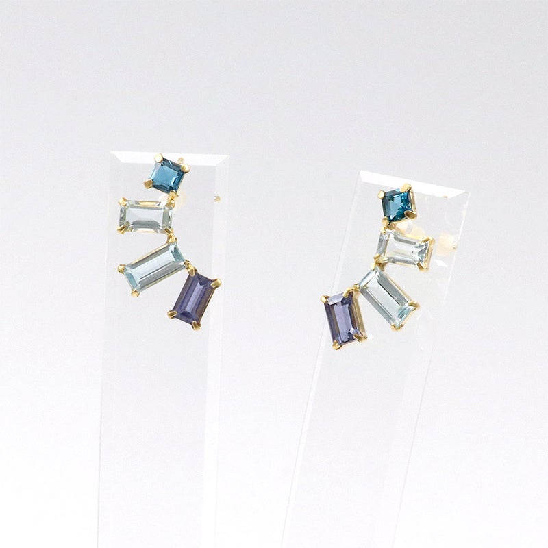 K18YG マルチストーン ピアス_13