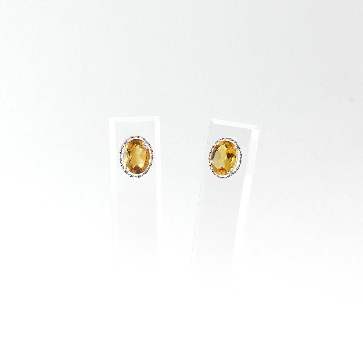 K18WG シトリン ピアス 11月誕生石_09
