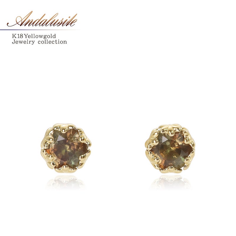 K18YG アンダリュサイト ピアス_01