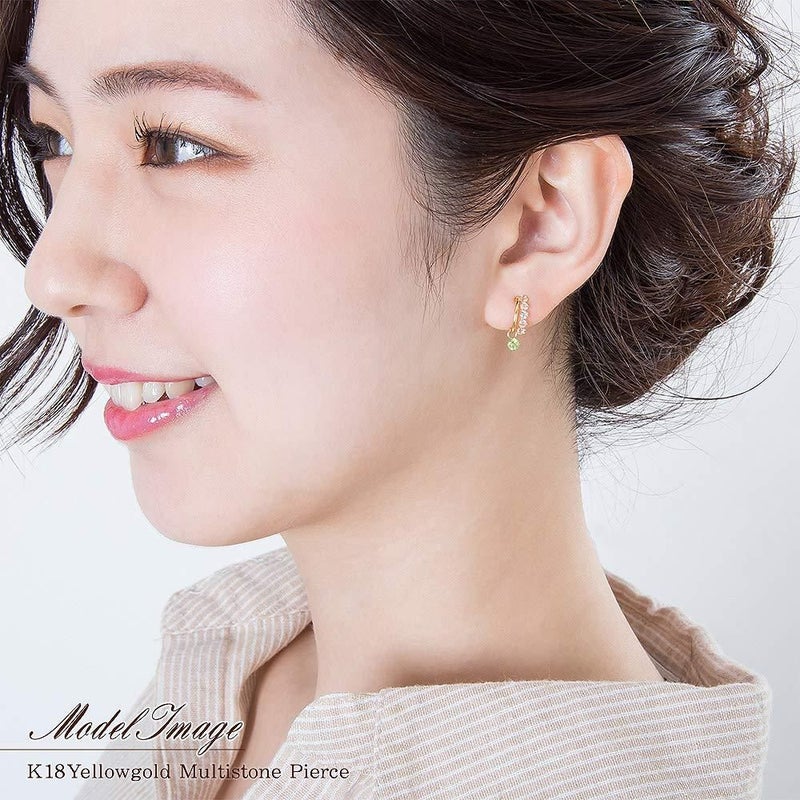 K18YG ホワイトトパーズ＆ペリドット ピアス_04